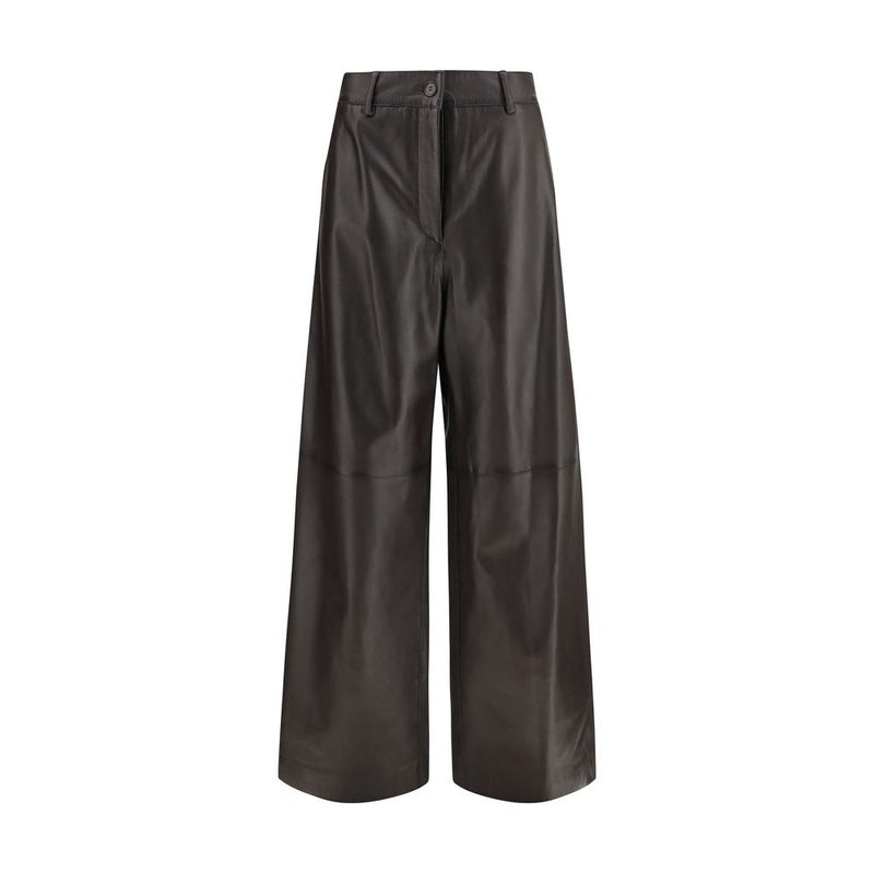 P.A.R.O.S.H. Brown Leather Pants