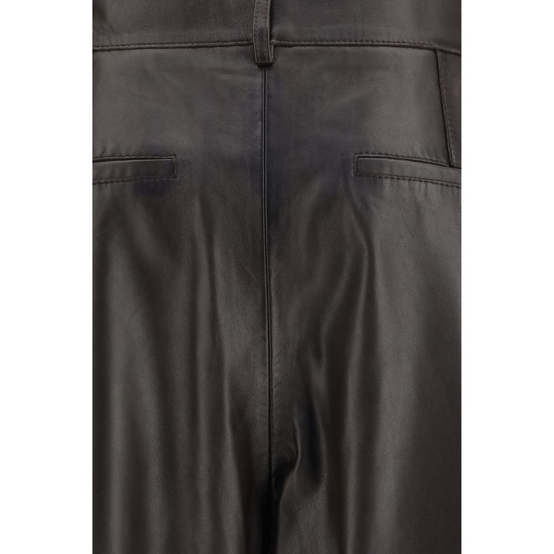 P.A.R.O.S.H. Brown Leather Pants