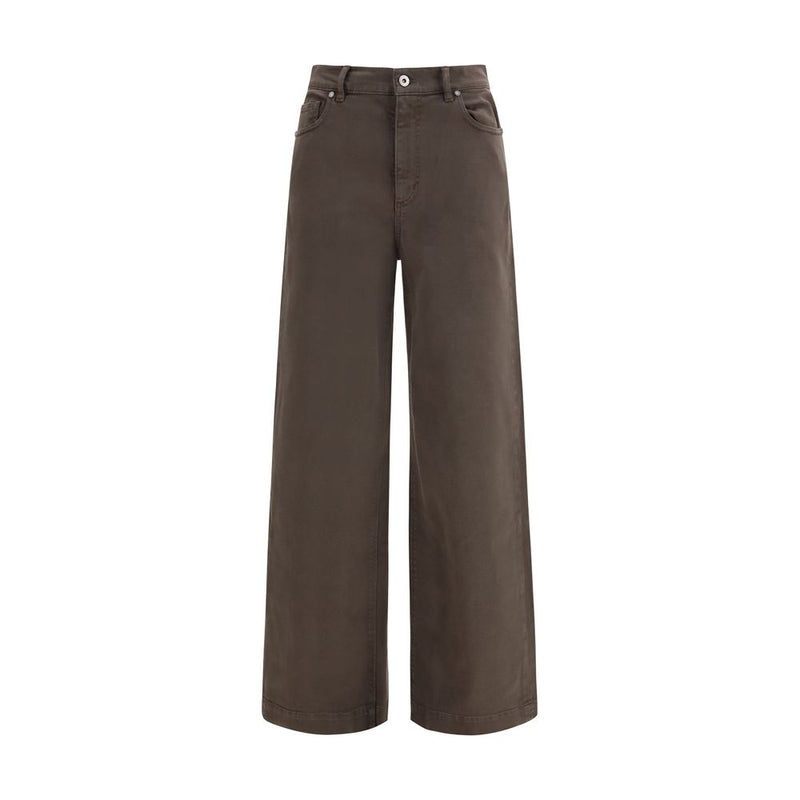 P.A.R.O.S.H. Brown Cotton Casual Pants