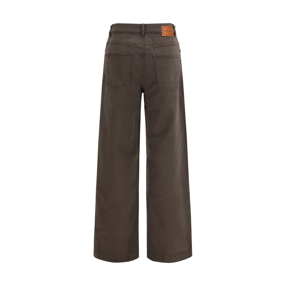P.A.R.O.S.H. Pantalon décontracté marron en coton
