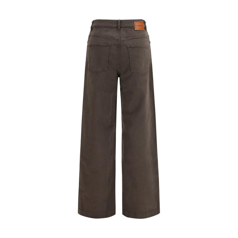 P.A.R.O.S.H. Brown Cotton Casual Pants