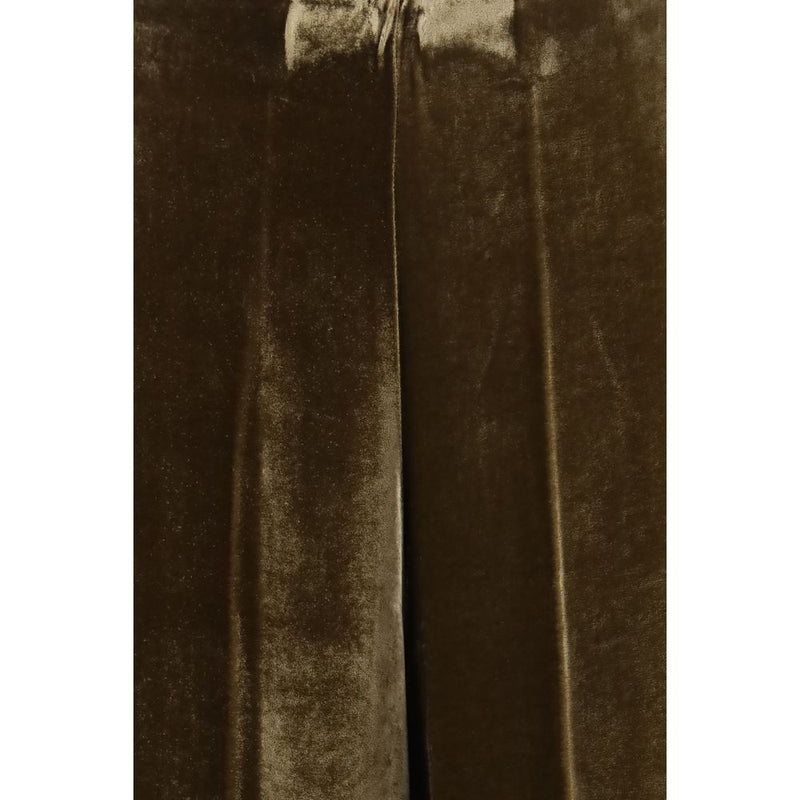P.A.R.O.S.H. Brown Viscose Casual Pants