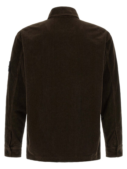 Stone Island Brown Cotton Blouse