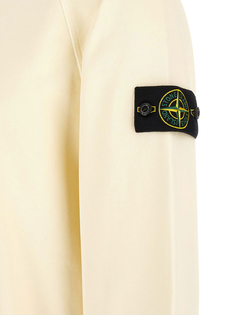 Stone Island White Cotton Sweatshirt