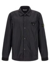 Veste Stone Island en coque de polyamide noir