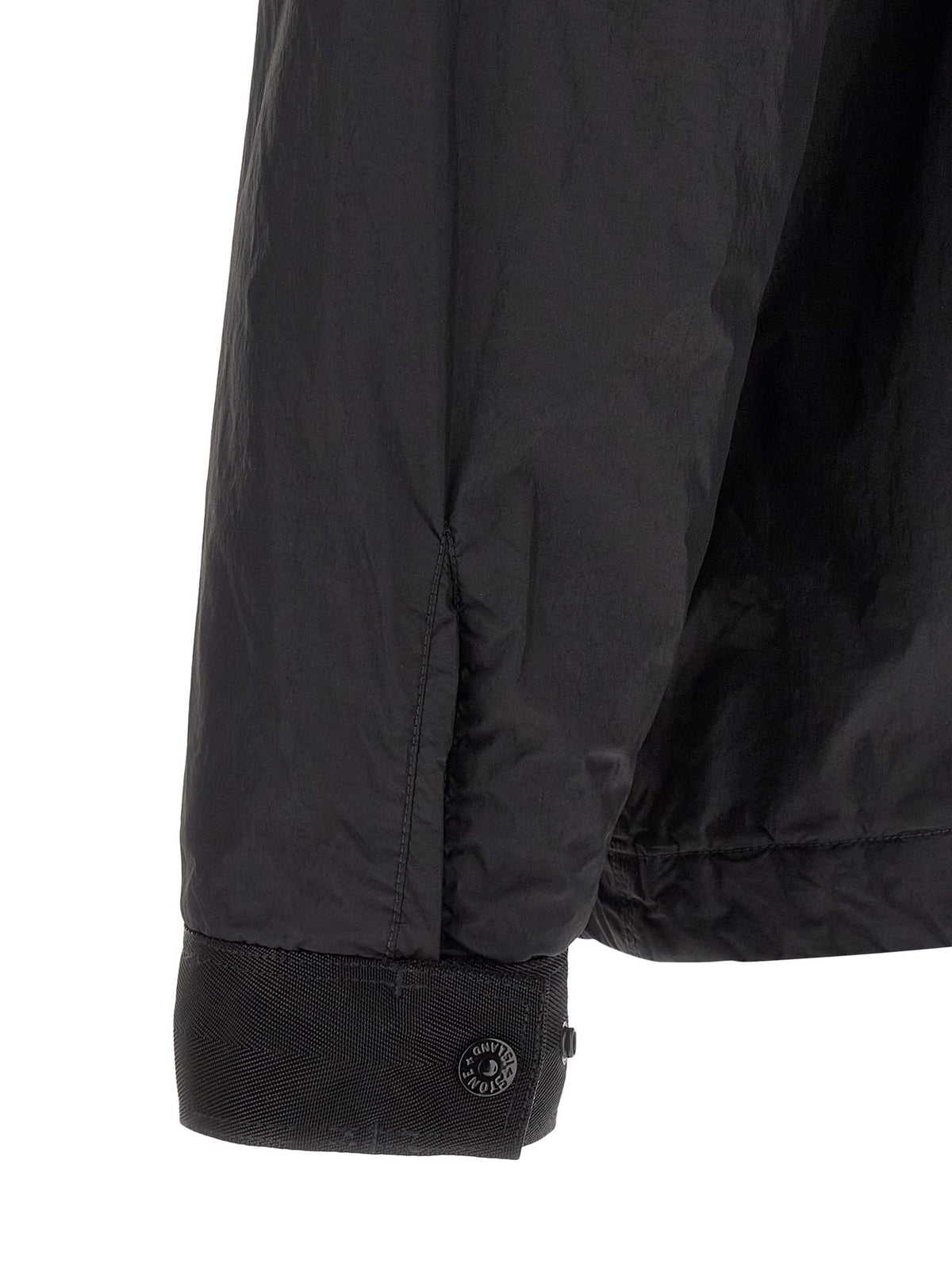 Veste Stone Island en coque de polyamide noir