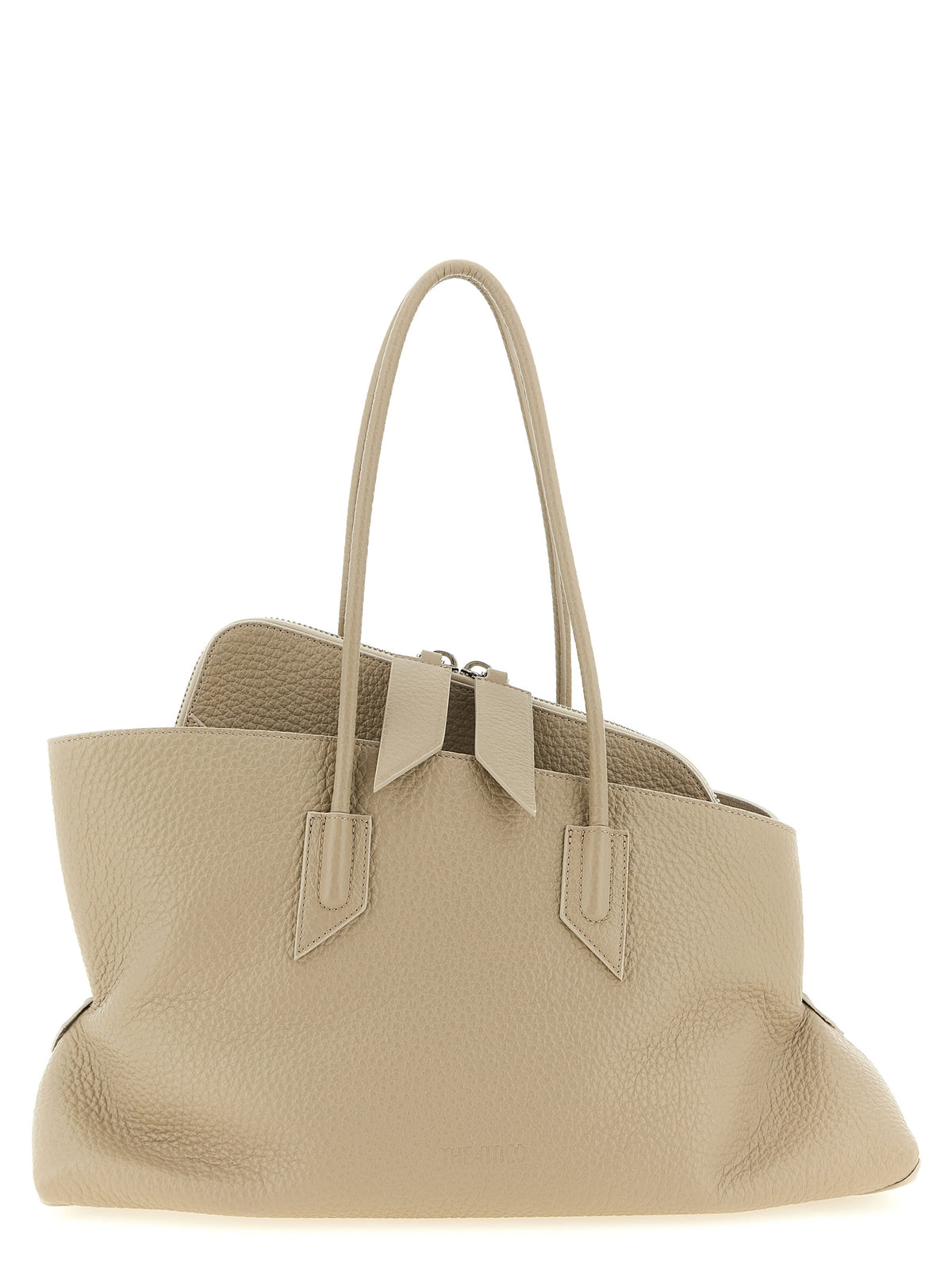 Sac à bandoulière The Attico en cuir de vachette beige