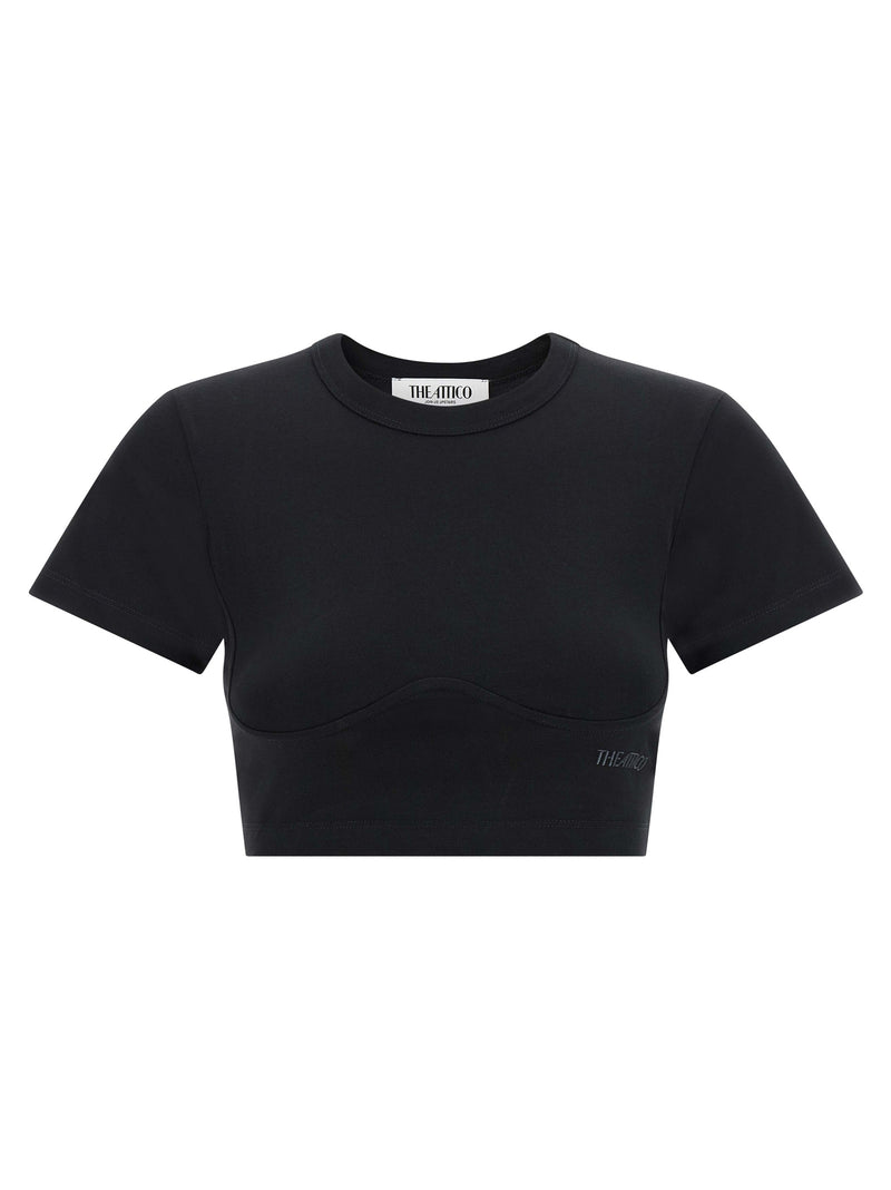 The Attico Black Cotton T-Shirt