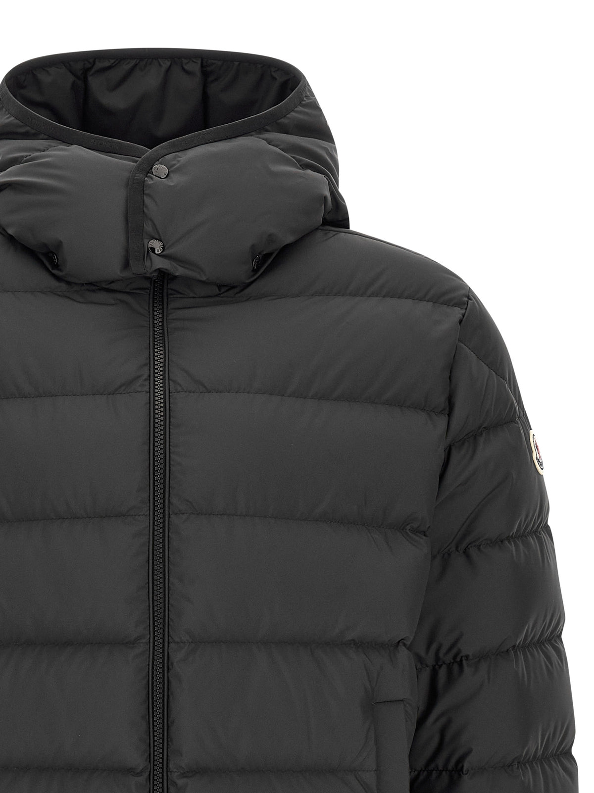Veste longue Moncler en polyester noir