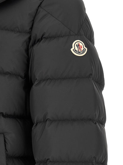 Moncler Black Polyester Full-Length Jacket