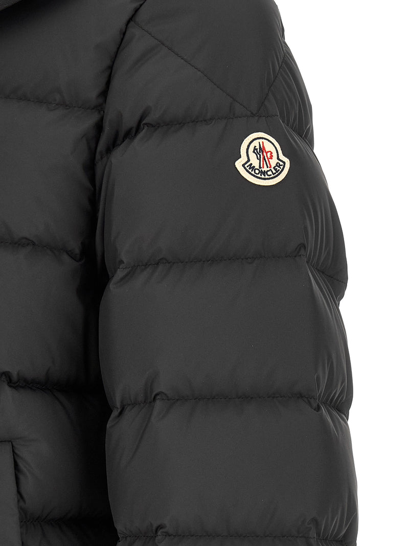 Moncler Black Polyester Full-Length Jacket