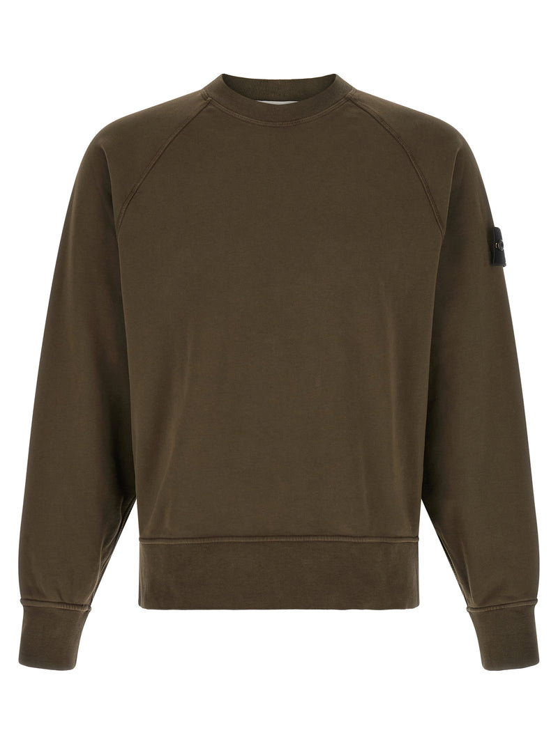 Stone Island Gray Cotton Sweatshirt