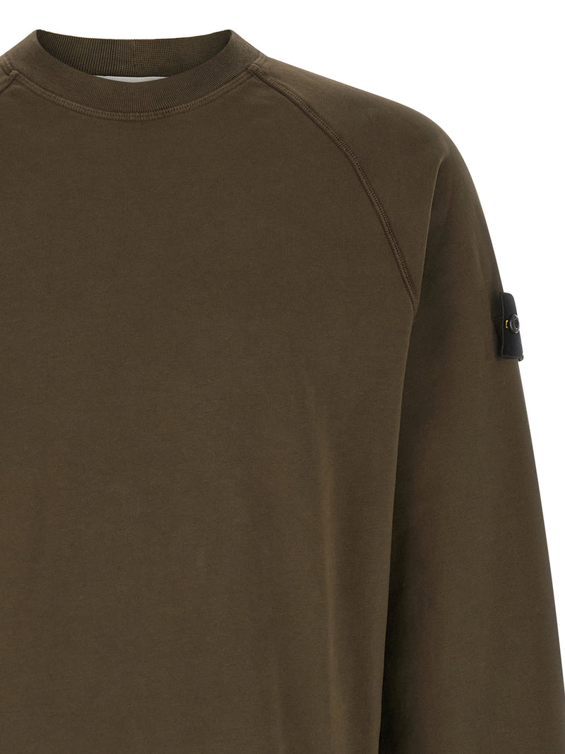 Stone Island Gray Cotton Sweatshirt