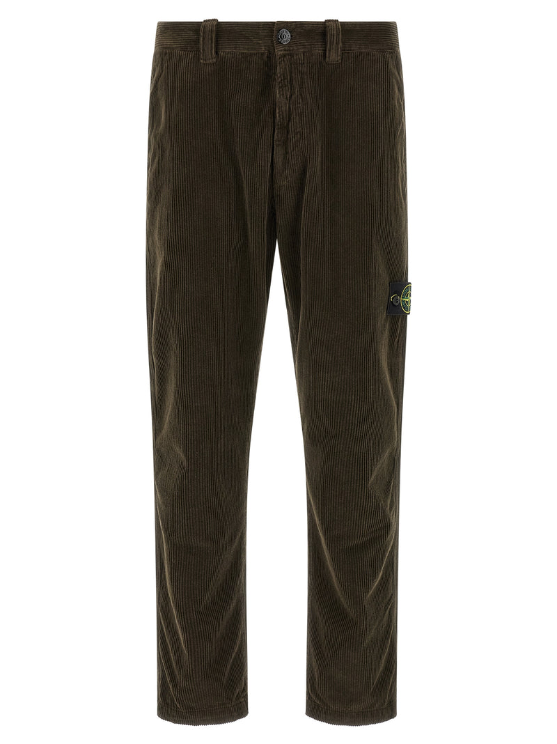 Stone Island Gray Cotton Casual Pants