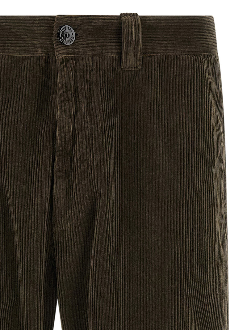 Stone Island Gray Cotton Casual Pants
