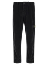 Pantalon décontracté Stone Island en coton noir