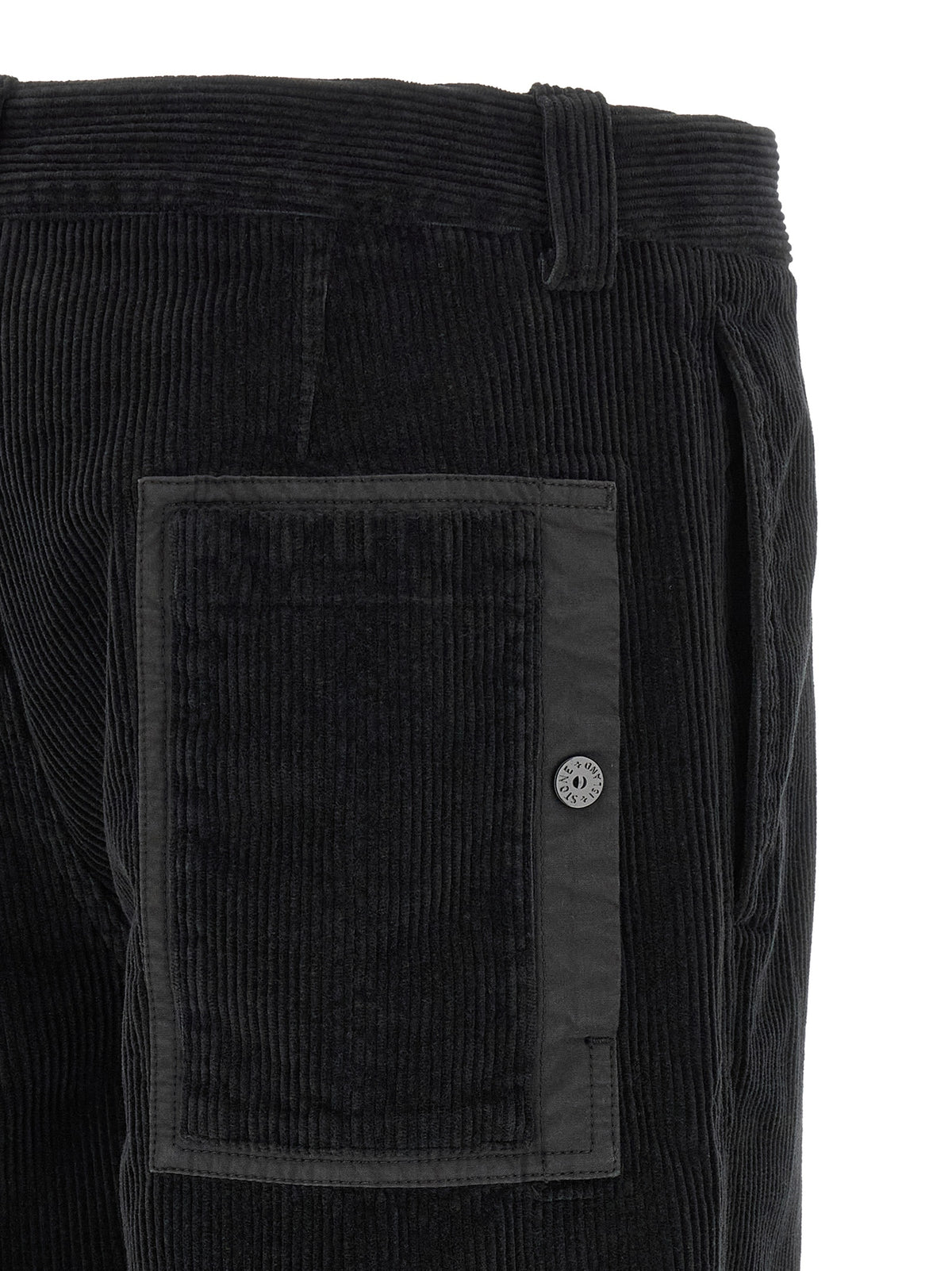 Pantalon décontracté Stone Island en coton noir