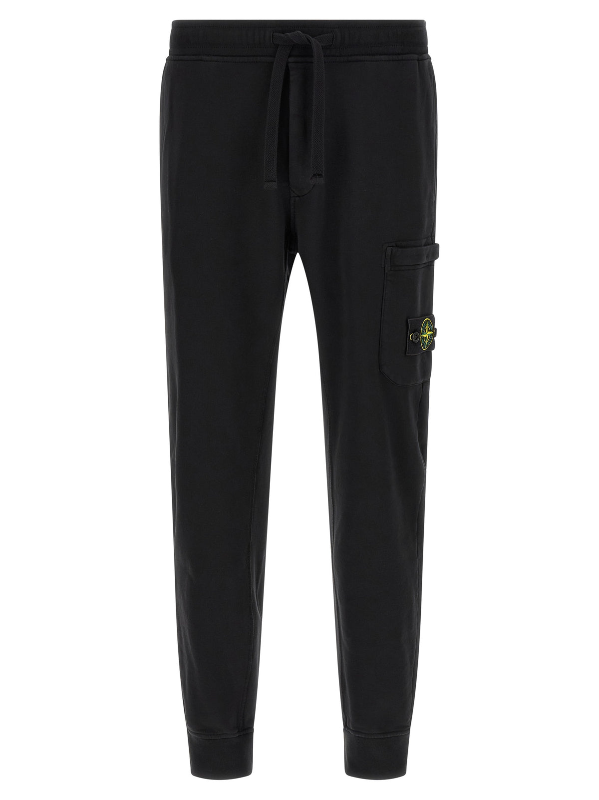 Pantalon de jogging en coton noir Stone Island