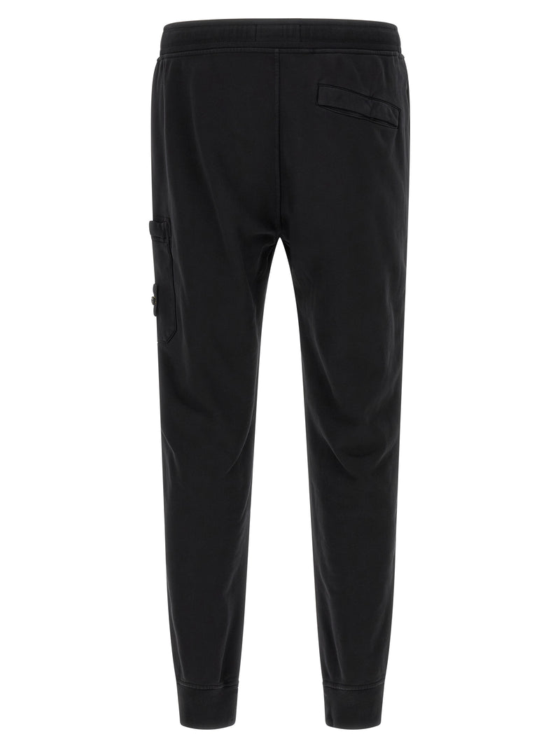 Stone Island Black Cotton Joggers (Workout Pants)