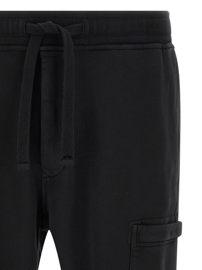 Stone Island Black Cotton Joggers (Workout Pants)
