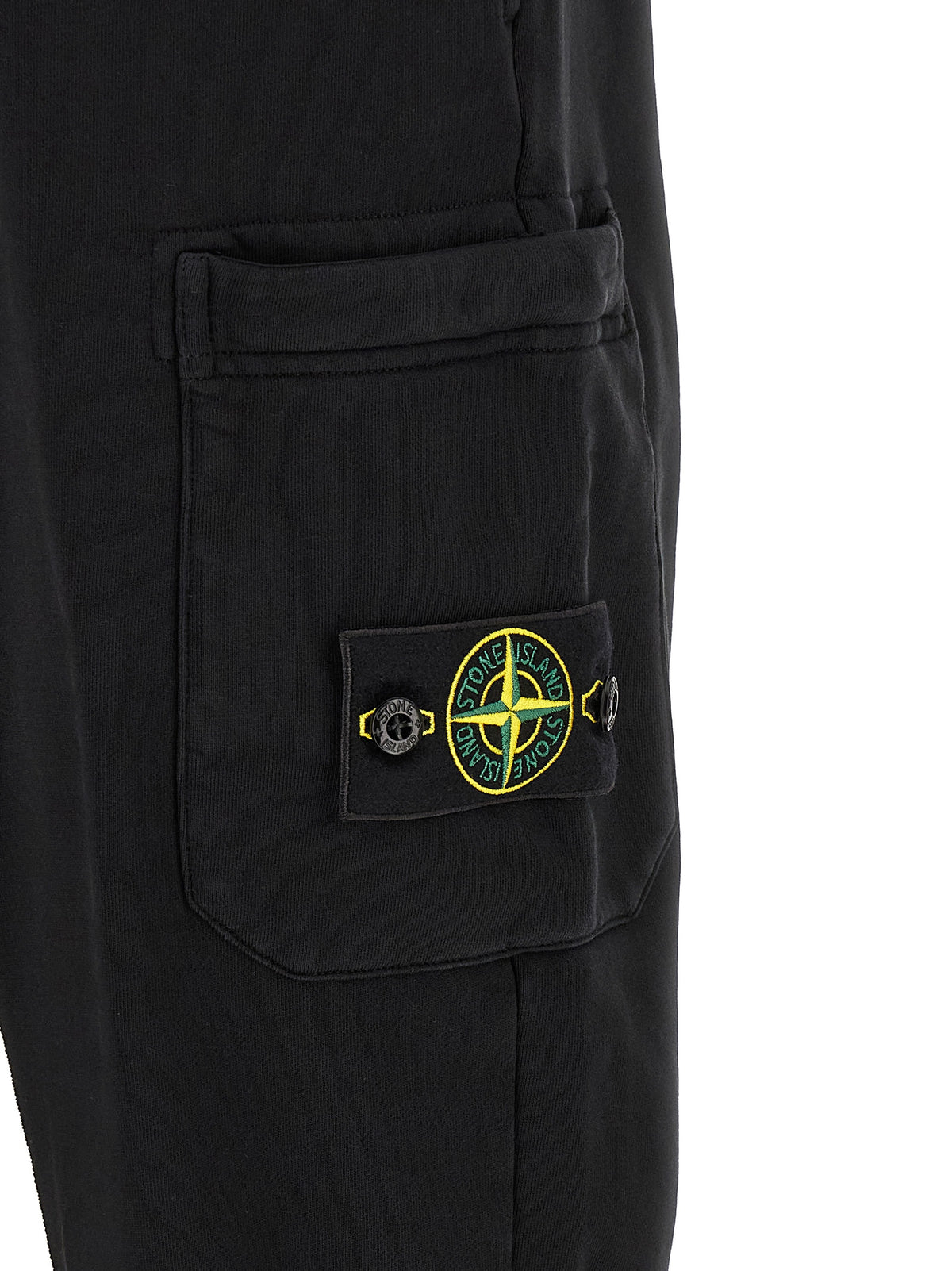 Pantalon de jogging en coton noir Stone Island