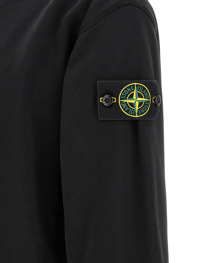 Stone Island Black Cotton Sweatshirt