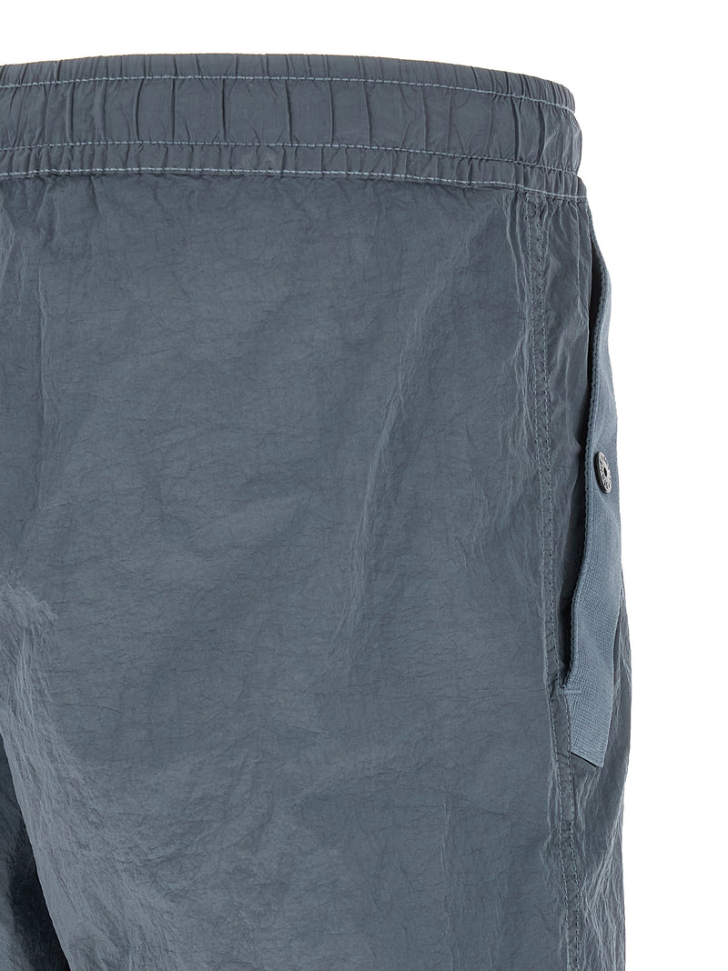 Stone Island Gray Polyamide Joggers (Workout Pants)