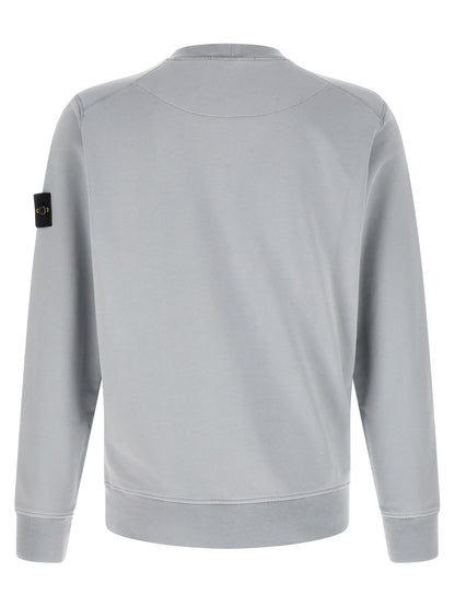 Stone Island Gray Cotton Sweatshirt