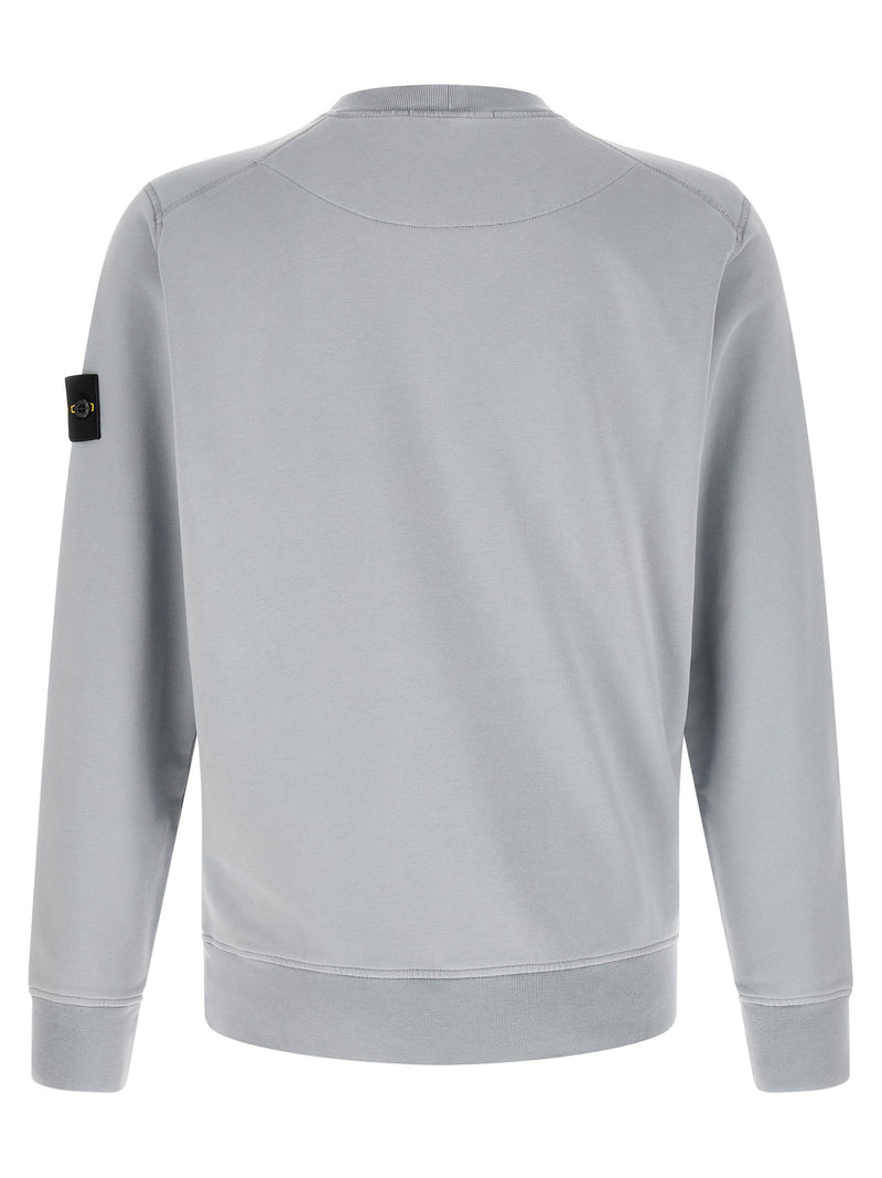 Stone Island Gray Cotton Sweatshirt
