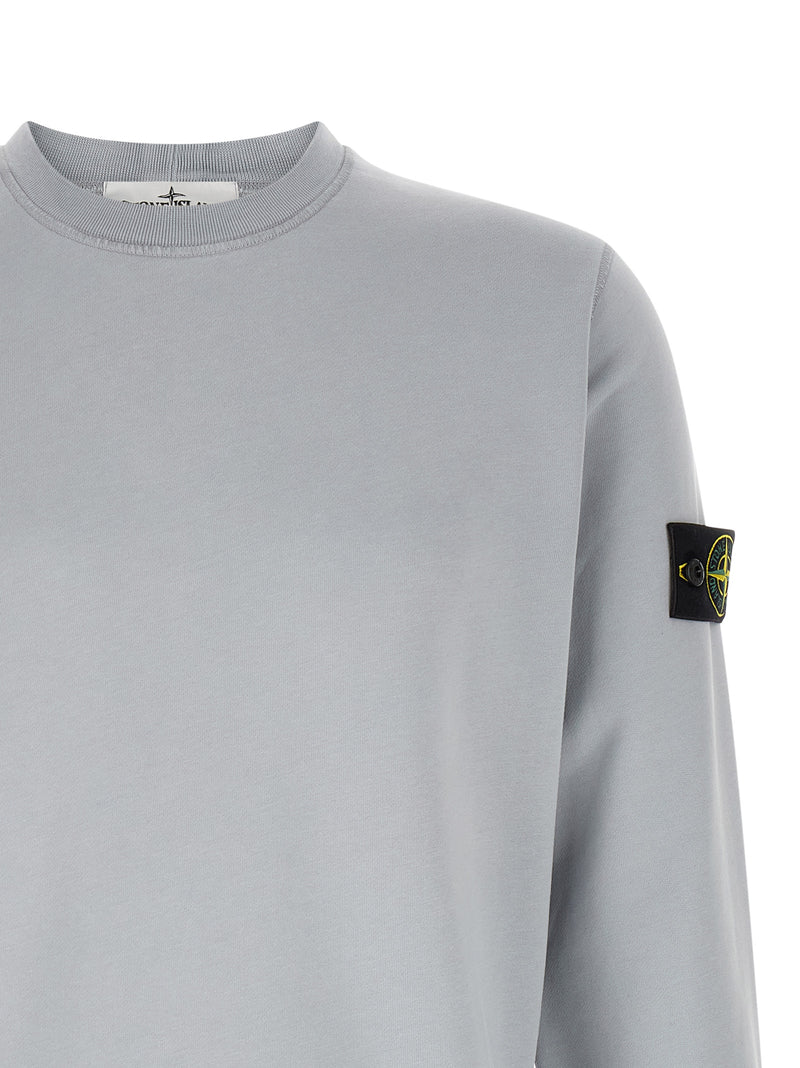 Stone Island Gray Cotton Sweatshirt