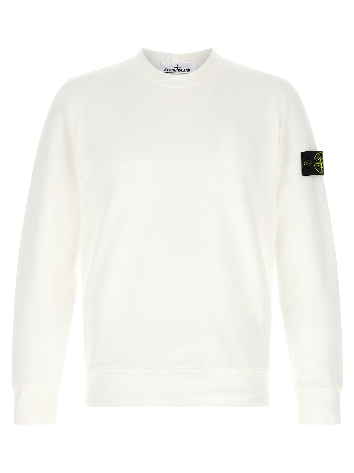 Stone Island White Cotton Sweatshirt
