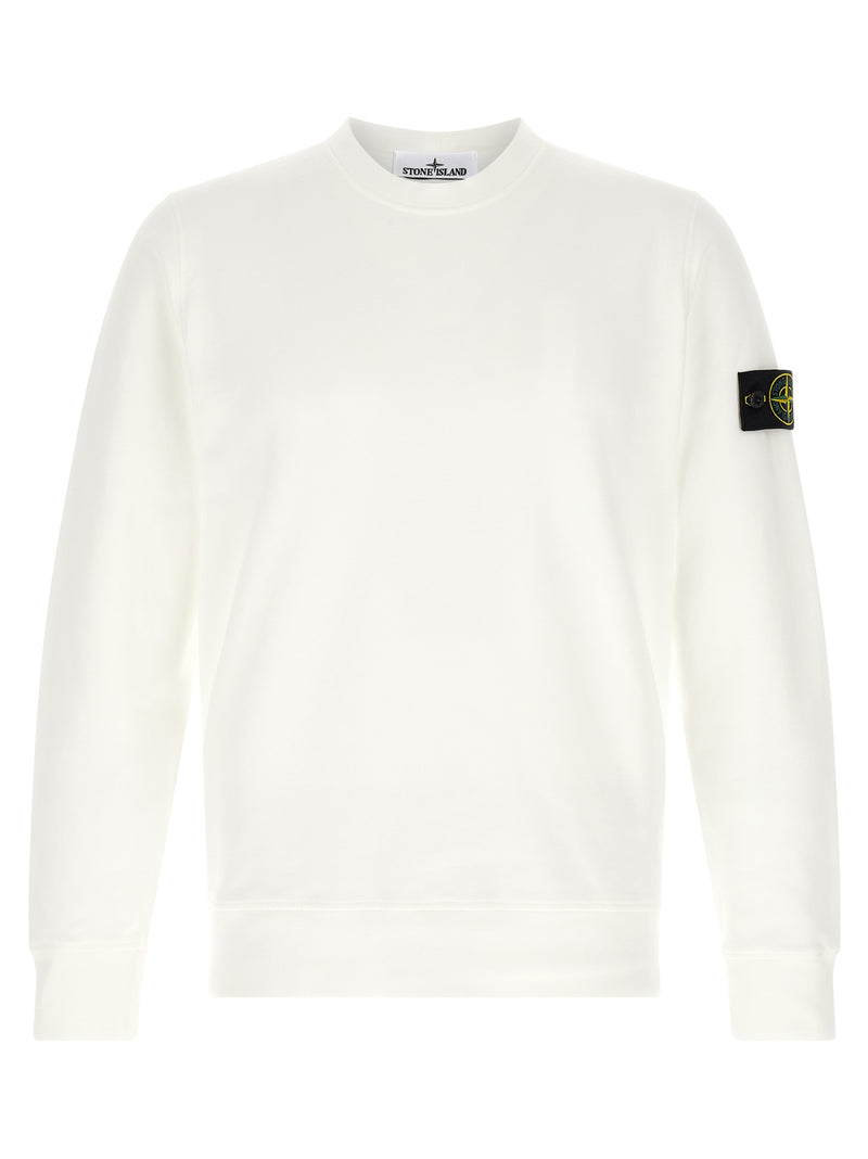 Stone Island White Cotton Sweatshirt