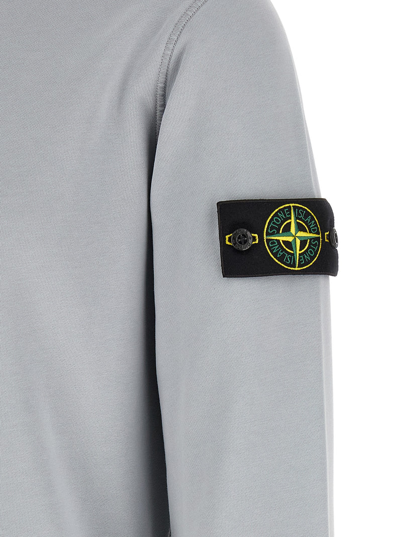 Stone Island Gray Cotton Sweatshirt