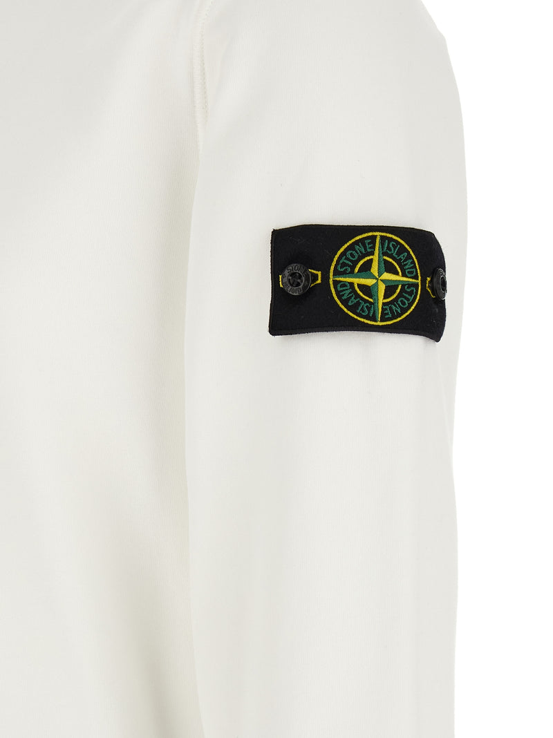 Stone Island White Cotton Sweatshirt