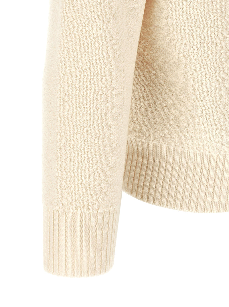 Stone Island White Virgin Wool Cardigan