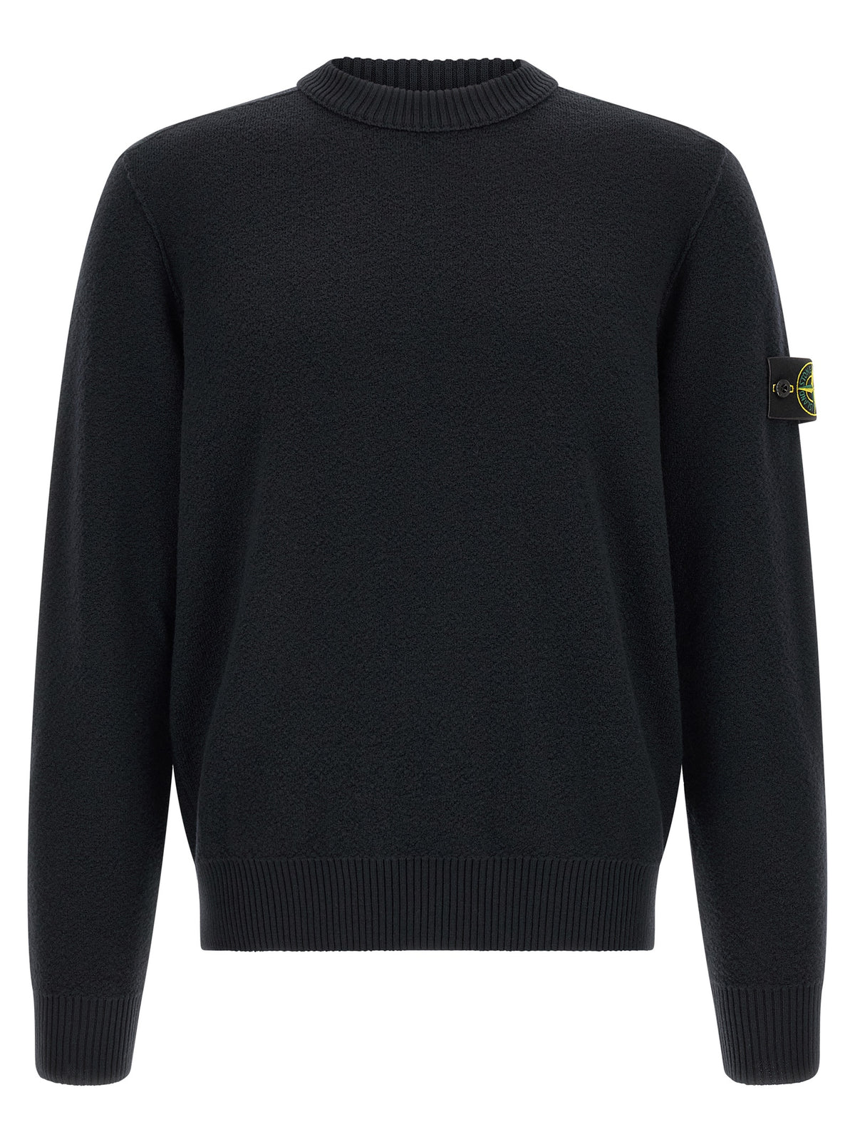 Cardigan Stone Island en Laine Vierge Bleue