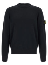Cardigan Stone Island en Laine Vierge Bleue