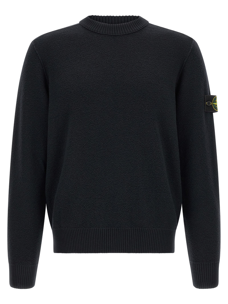 Stone Island Blue Virgin Wool Cardigan