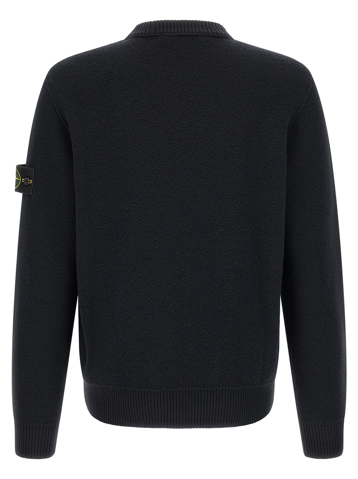 Cardigan Stone Island en Laine Vierge Bleue