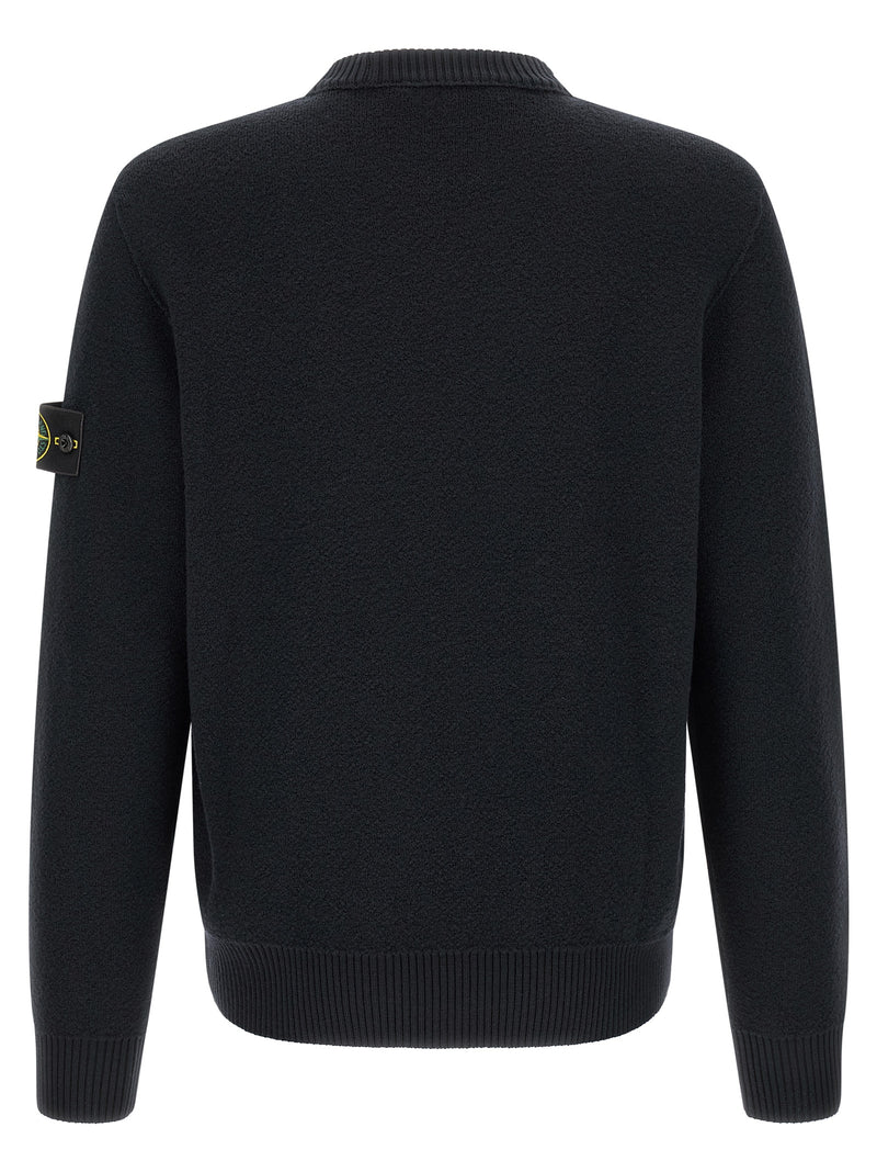 Stone Island Blue Virgin Wool Cardigan