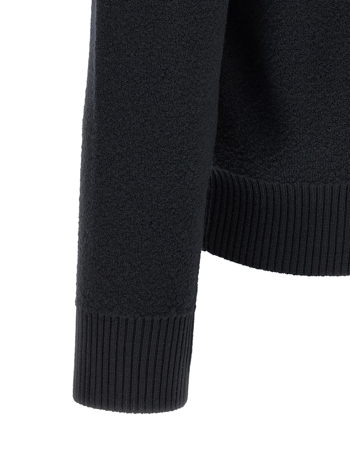Cardigan Stone Island en Laine Vierge Bleue