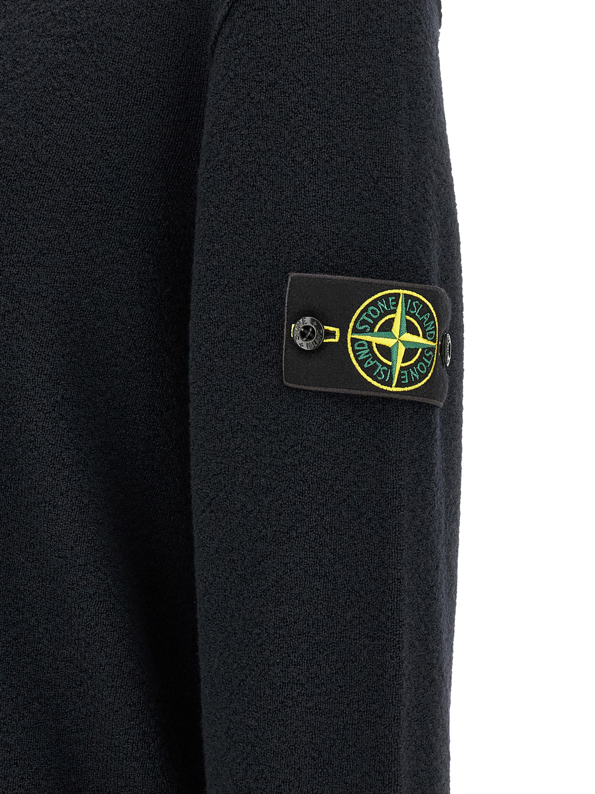Cardigan Stone Island en Laine Vierge Bleue