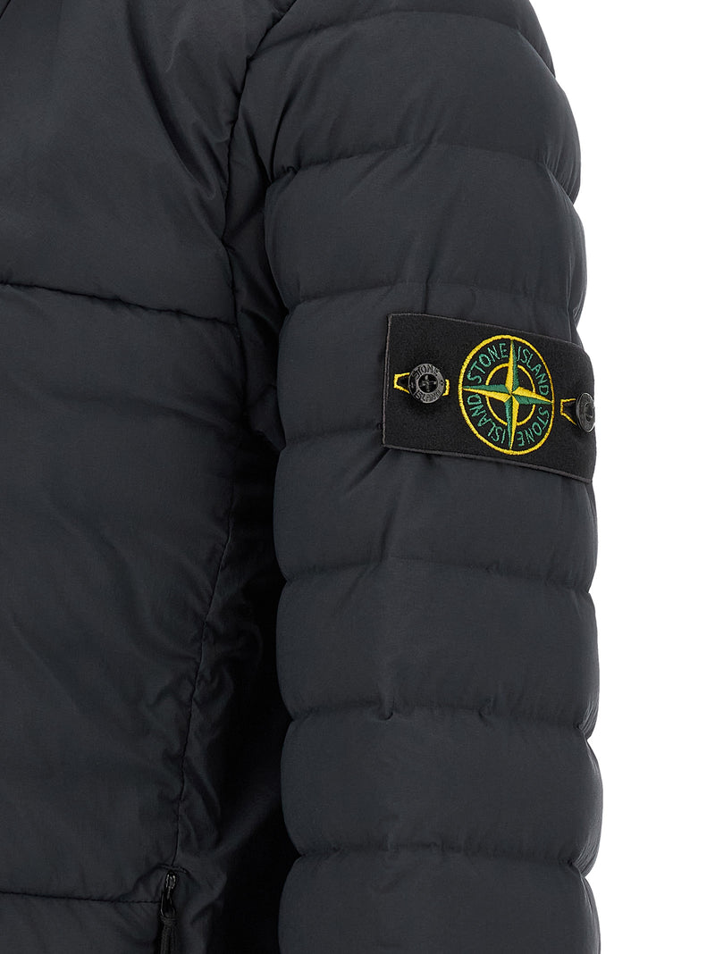 Stone Island Blue Polyamide Full-Length Jacket