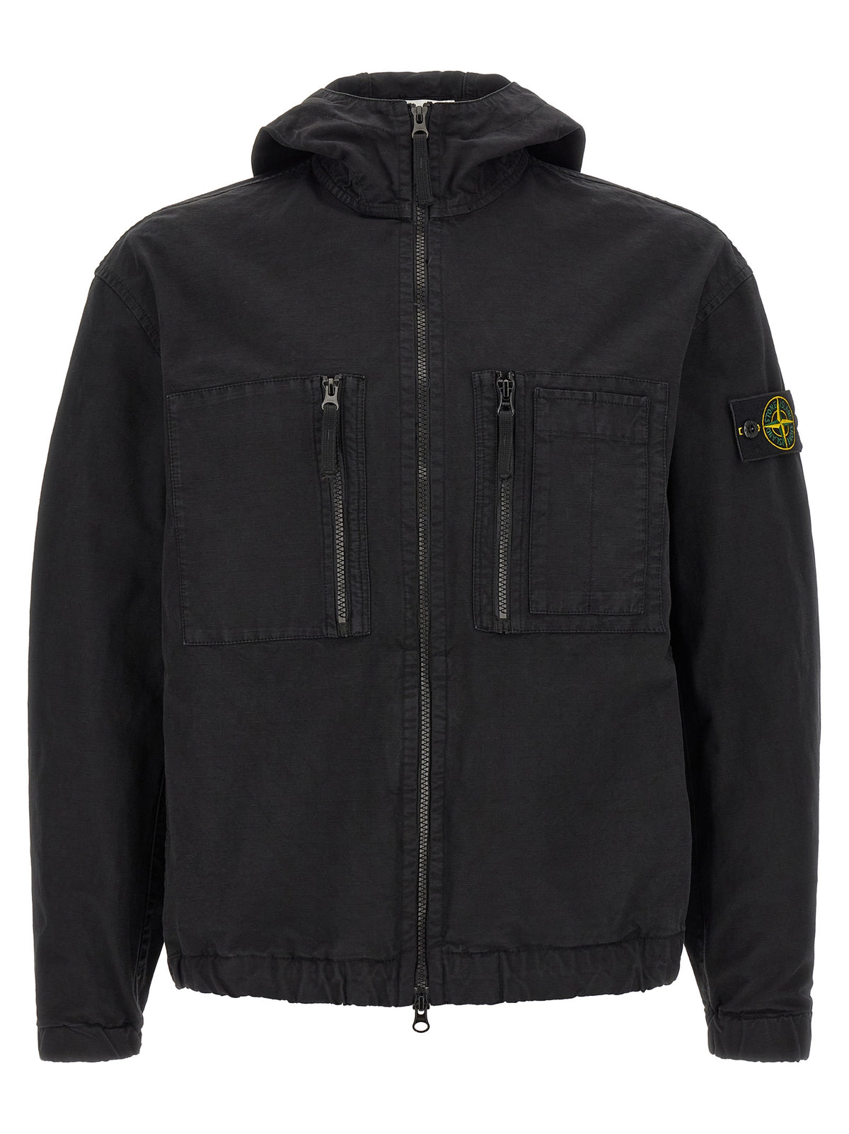 Stone Island Veste coque noire en coton