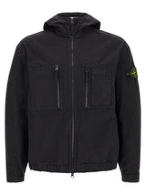 Stone Island Veste coque noire en coton