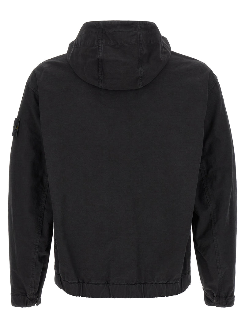 Stone Island Black Cotton Shell Jacket