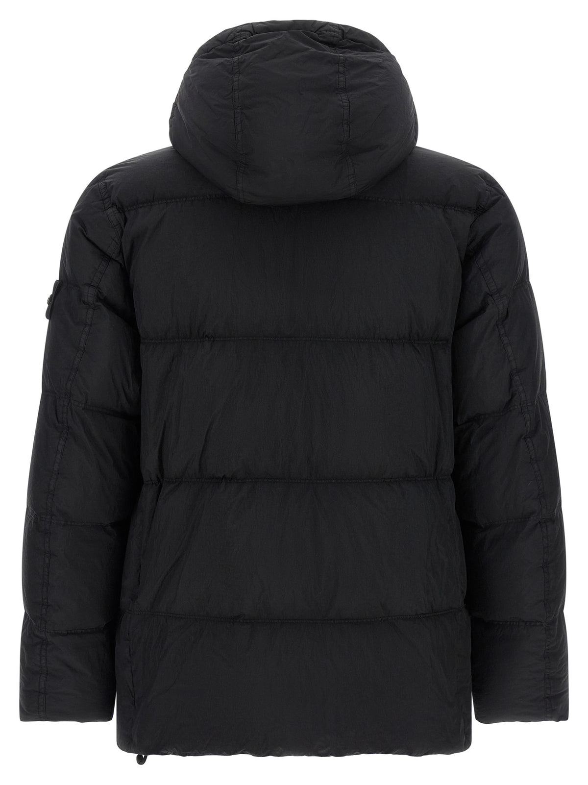 Veste longue Stone Island noire en polyamide