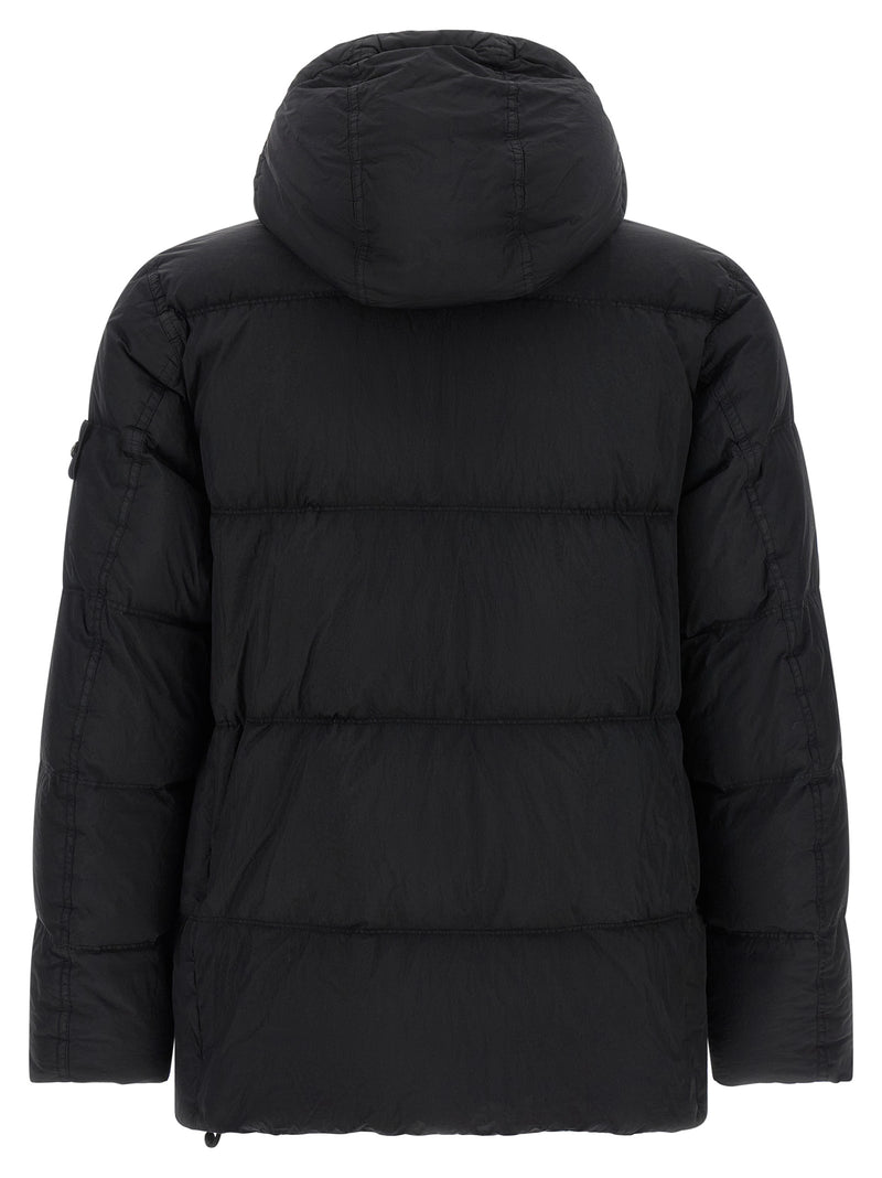 Stone Island Black Polyamide Full-Length Jacket