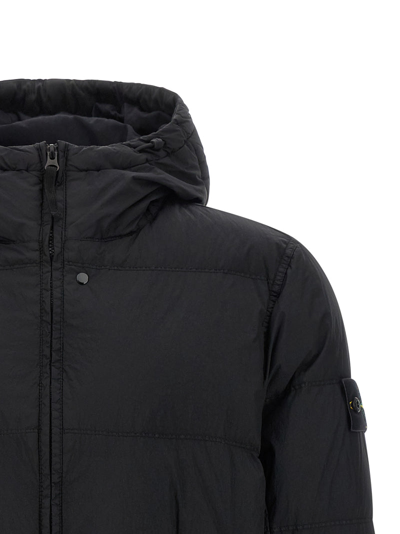 Stone Island Black Polyamide Full-Length Jacket