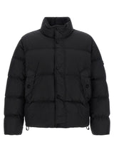Stone Island Black Polyamide Full-Length Jacket